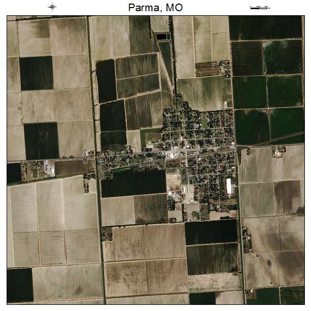 Parma, MO air photo map
