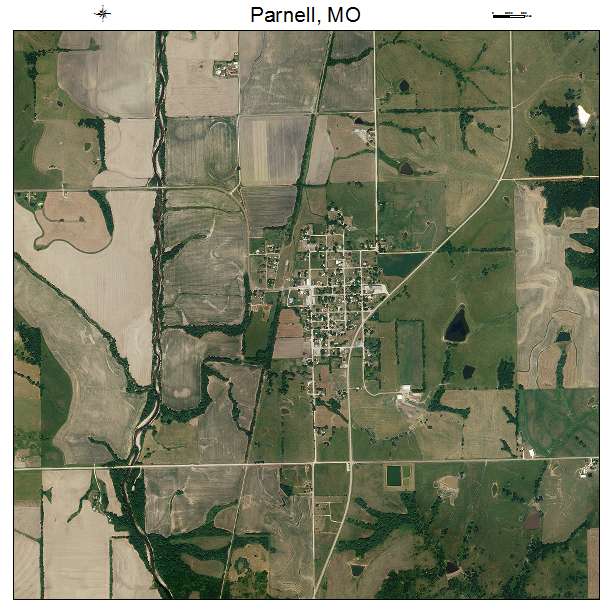Parnell, MO air photo map