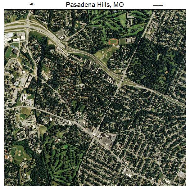Pasadena Hills, MO air photo map