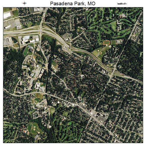 Pasadena Park, MO air photo map