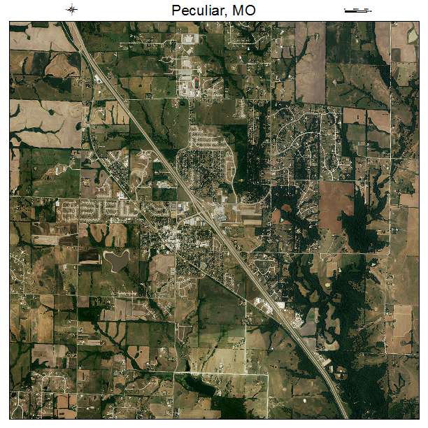 Peculiar, MO air photo map