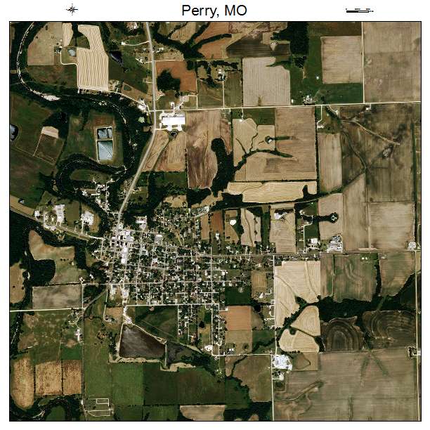 Perry, MO air photo map