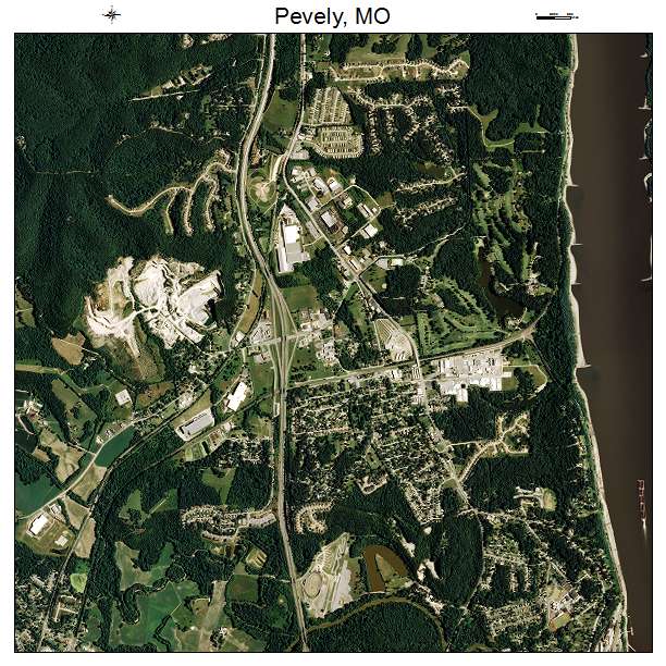 Pevely, MO air photo map