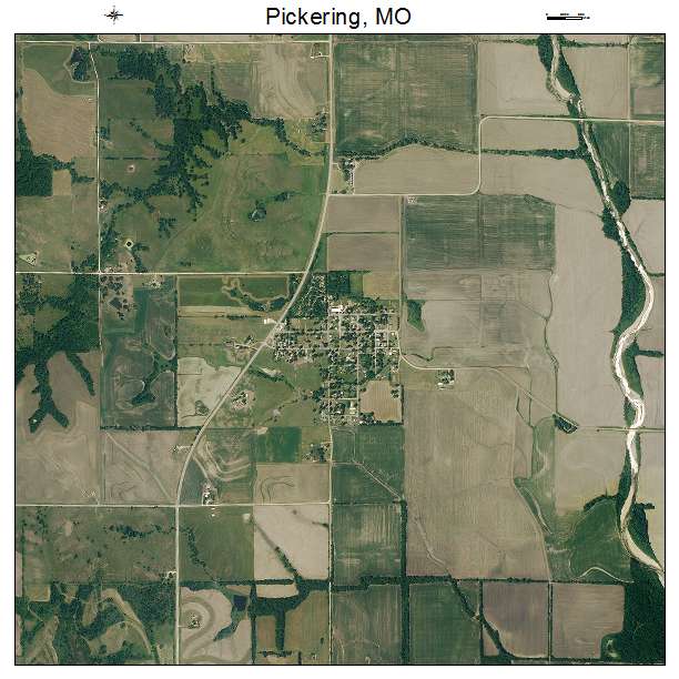 Pickering, MO air photo map