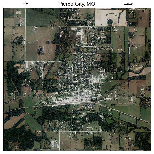 Pierce City, MO air photo map