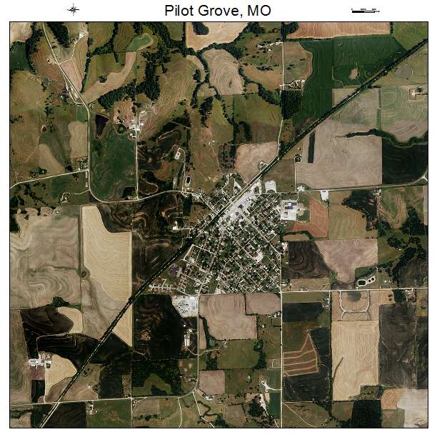 Pilot Grove, MO air photo map