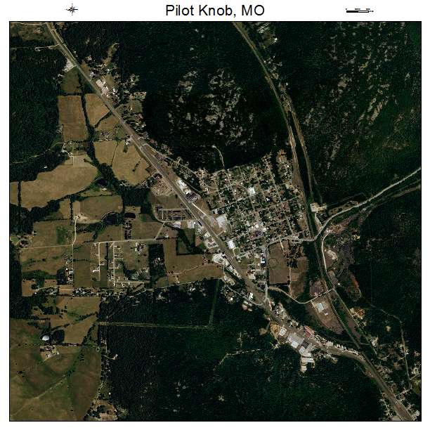 Pilot Knob, MO air photo map