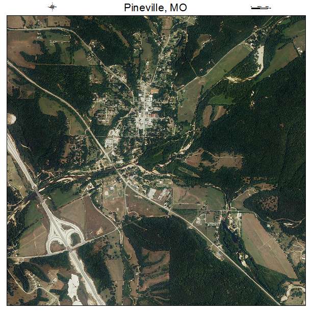 Pineville, MO air photo map