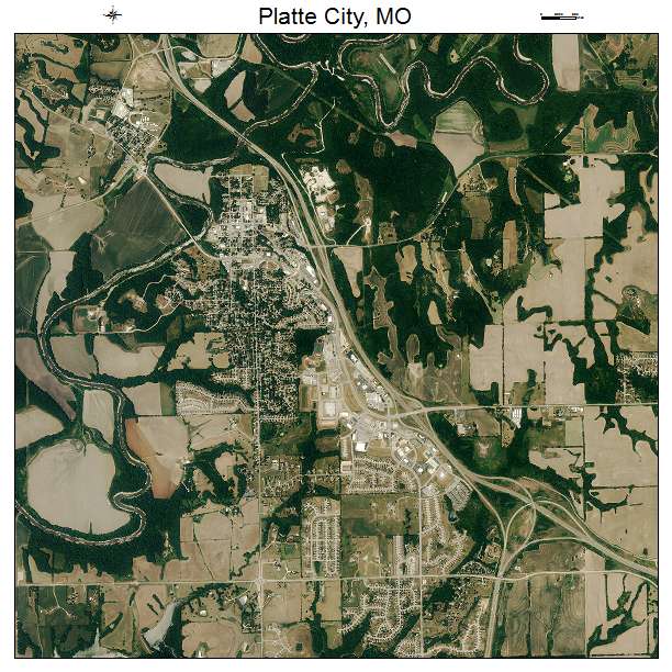 Platte City, MO air photo map