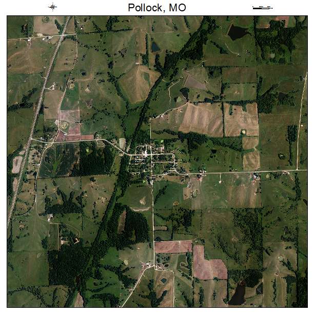 Pollock, MO air photo map