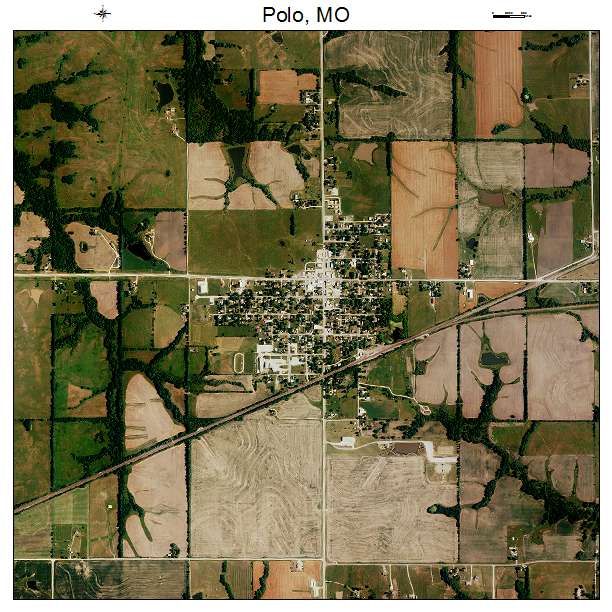 Polo, MO air photo map