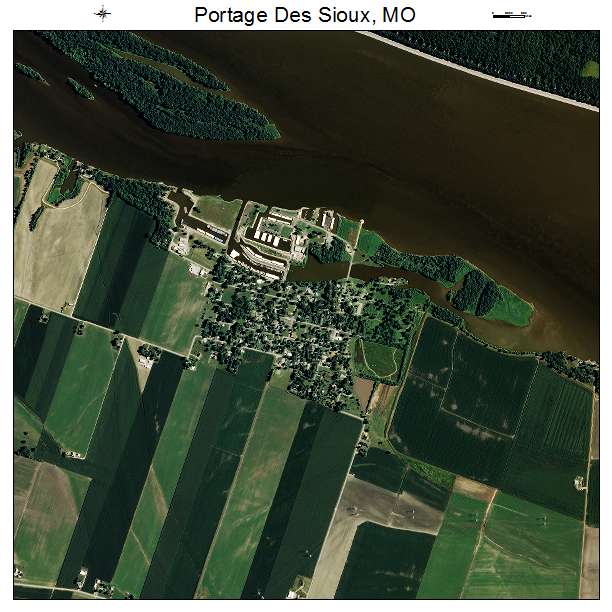 Portage Des Sioux, MO air photo map