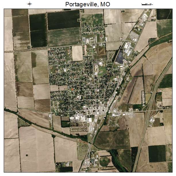 Portageville, MO air photo map