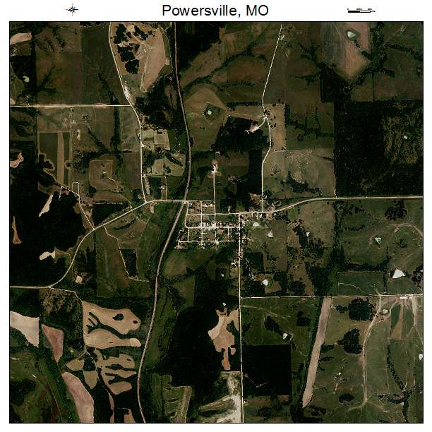 Powersville, MO air photo map