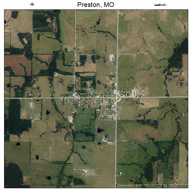 Preston, MO air photo map