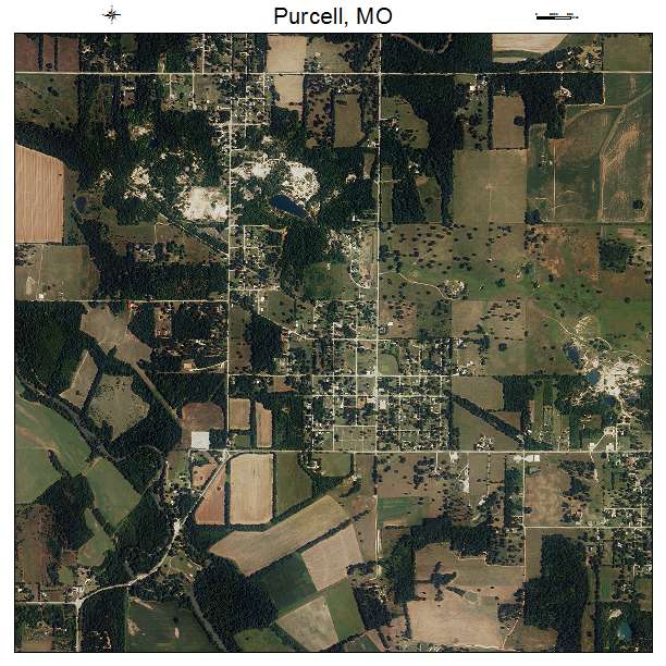 Purcell, MO air photo map