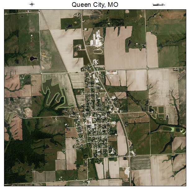 Queen City, MO air photo map