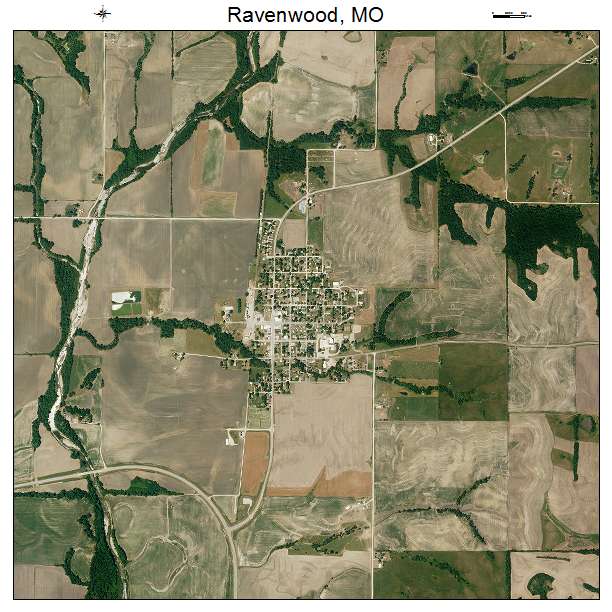 Ravenwood, MO air photo map