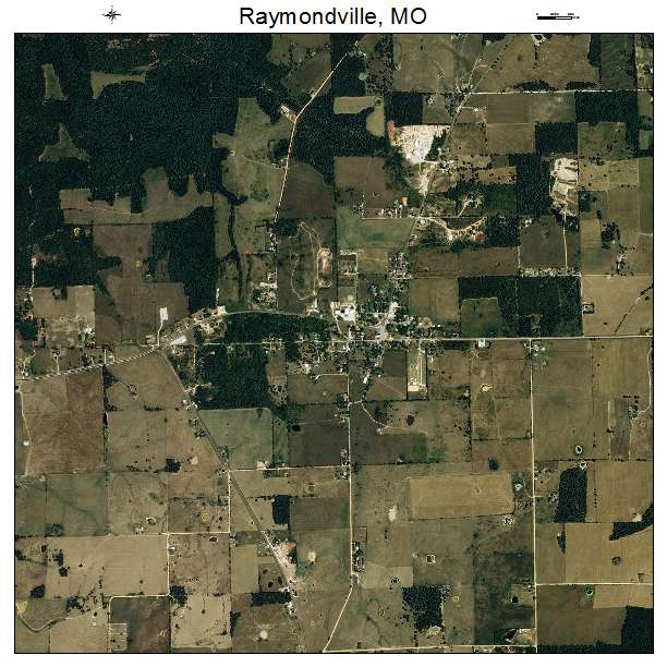 Raymondville, MO air photo map