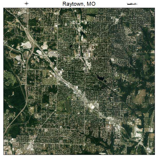 Raytown, MO air photo map
