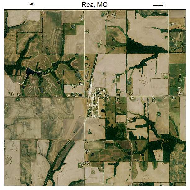 Rea, MO air photo map