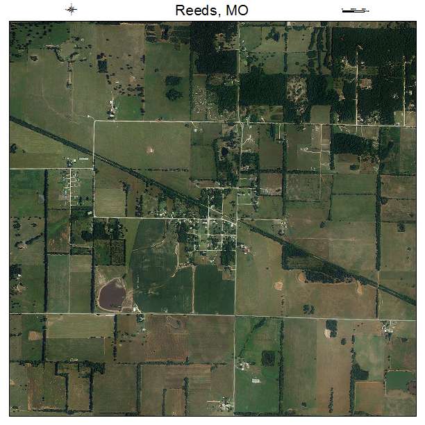 Reeds, MO air photo map