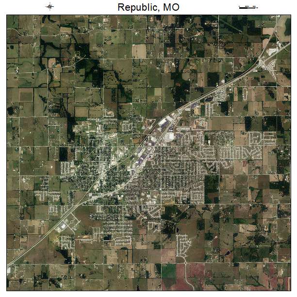 Republic, MO air photo map