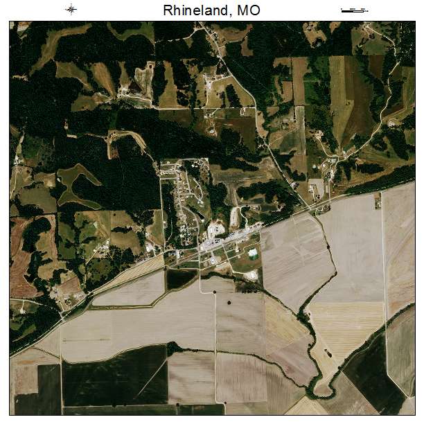 Rhineland, MO air photo map