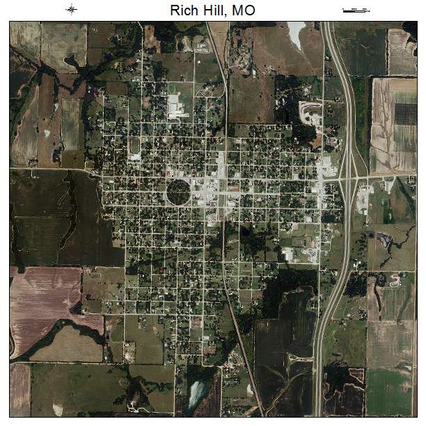 Rich Hill, MO air photo map