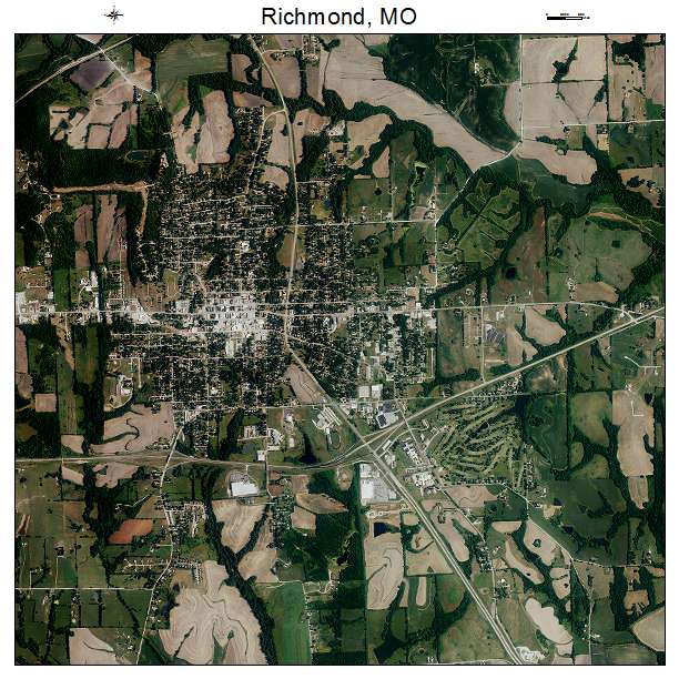 Richmond, MO air photo map