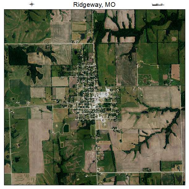 Ridgeway, MO air photo map