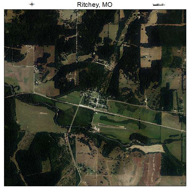 Ritchey, MO air photo map