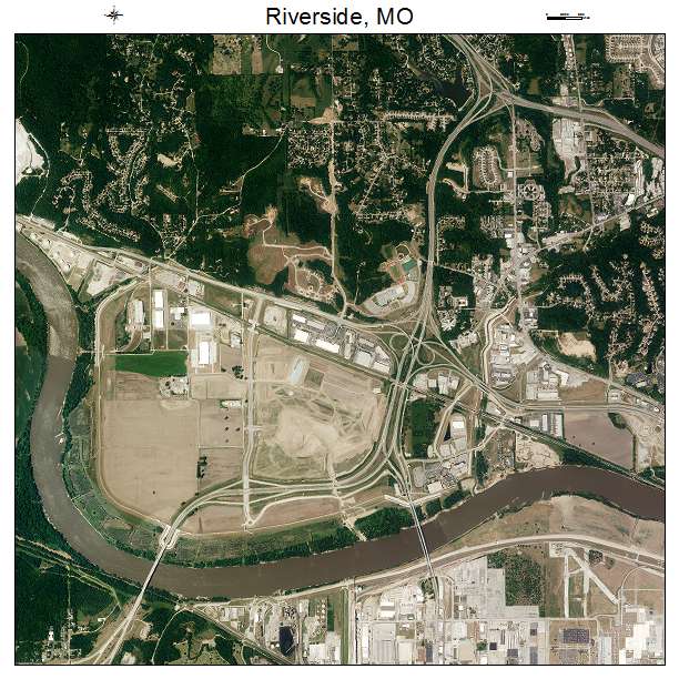 Riverside, MO air photo map
