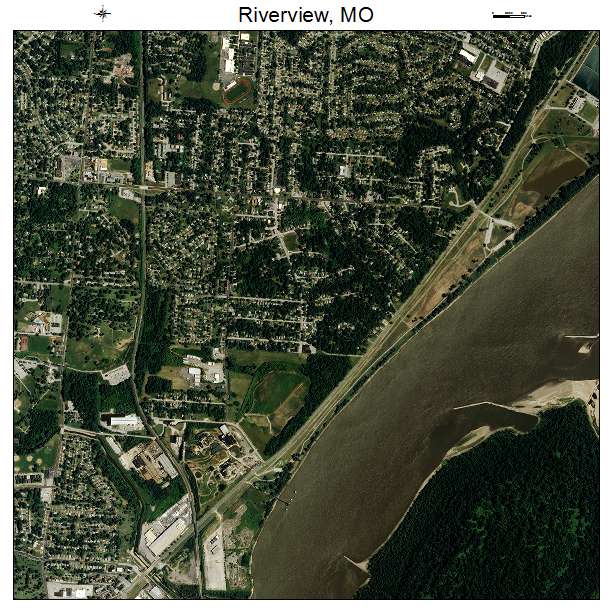 Riverview, MO air photo map