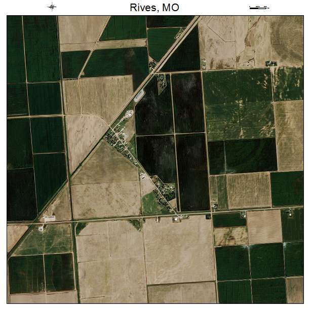 Rives, MO air photo map