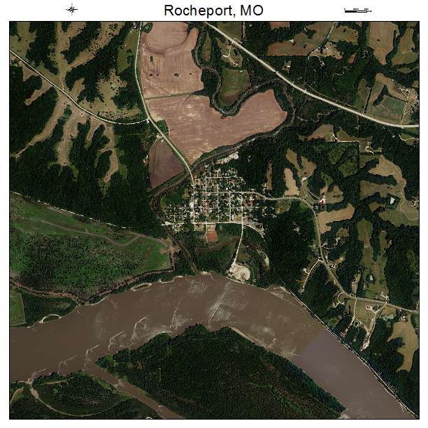 Rocheport, MO air photo map