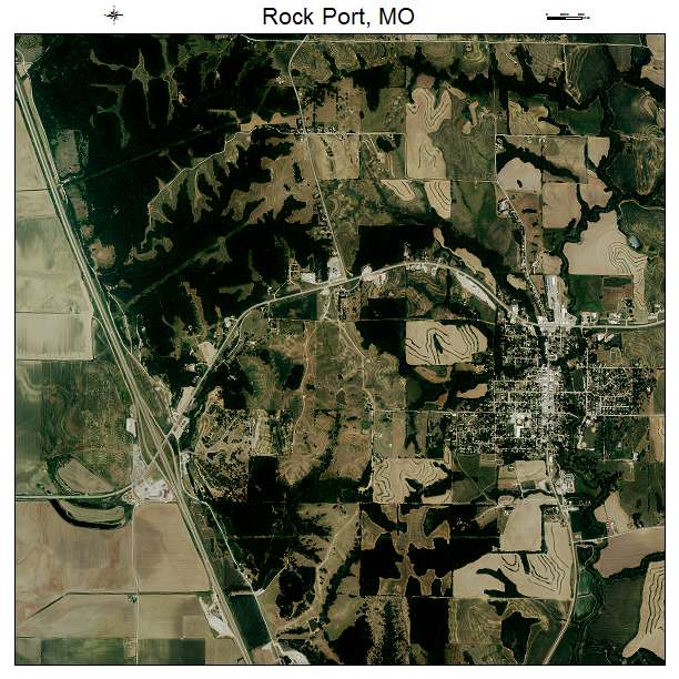 Rock Port, MO air photo map