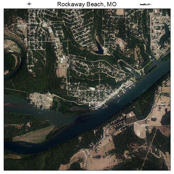 Rockaway Beach, MO air photo map
