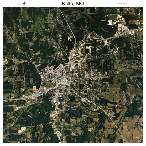 Rolla, MO air photo map