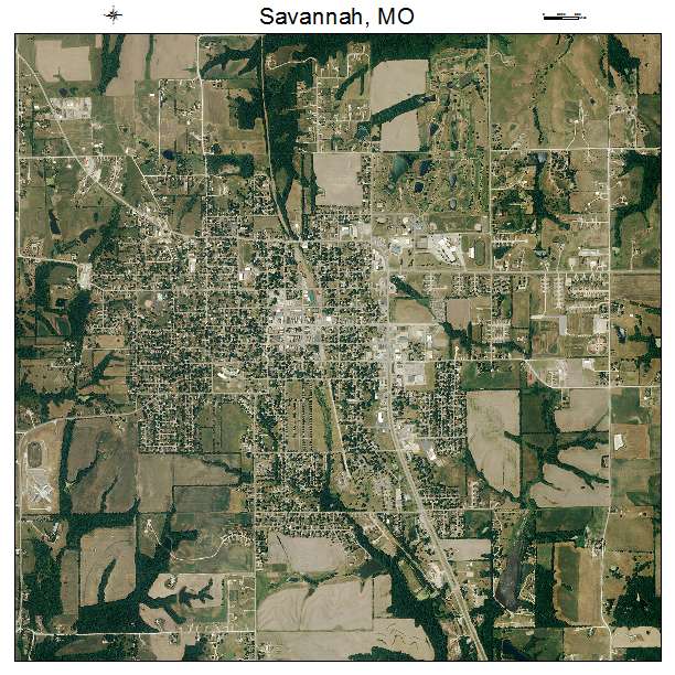 Savannah, MO air photo map