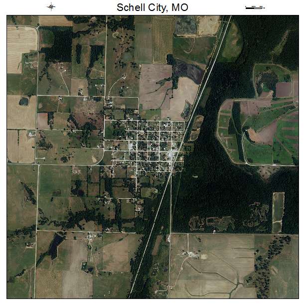Schell City, MO air photo map