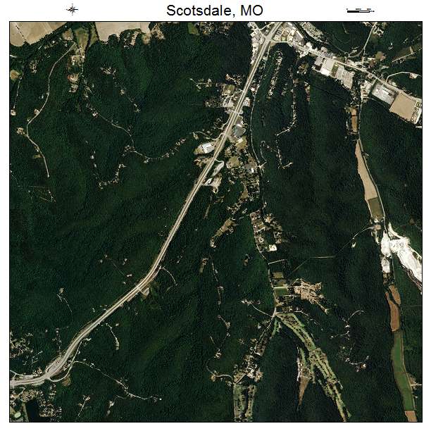 Scotsdale, MO air photo map