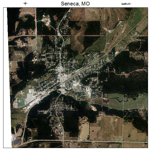 Seneca, MO air photo map