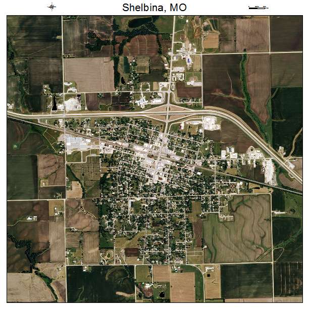 Shelbina, MO air photo map