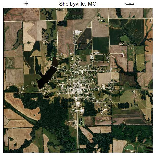 Shelbyville, MO air photo map