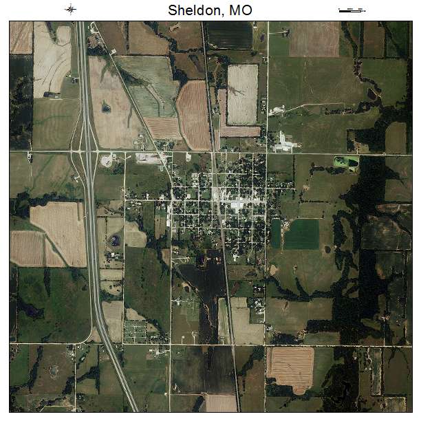 Sheldon, MO air photo map