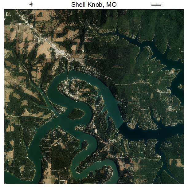Shell Knob, MO air photo map