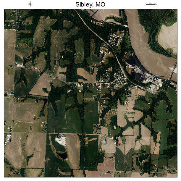 Sibley, MO air photo map