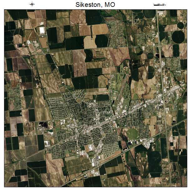 Sikeston, MO air photo map