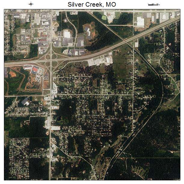 Silver Creek, MO air photo map